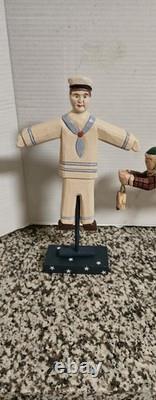 Antique/VTG Hand Carved Wooden Folk Art 12½×7 9×9 Great VTG Condition