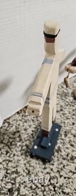 Antique/VTG Hand Carved Wooden Folk Art 12½×7 9×9 Great VTG Condition