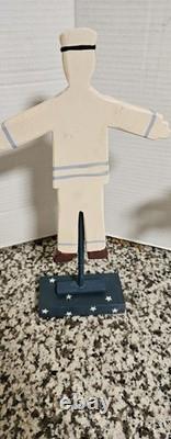 Antique/VTG Hand Carved Wooden Folk Art 12½×7 9×9 Great VTG Condition