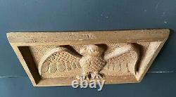 Antique/Vintage Folk Art Primitive Wood Carved Patriotic Eagle Plaque