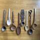 Antique & Vintage Wooden Spoon/scoop Lot Primitive Folk Art Carved Treen African