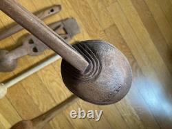 Antique & Vintage Wooden Spoon/Scoop Lot Primitive Folk Art Carved Treen African