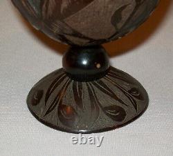 Antique Vtg 19th C 1800s Folk Art Carved Coconut Cup American Eagle God We Trust