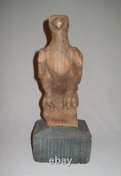 Antique Vtg Late 19th C 1800s Folk Art Carved Wooden Eagle Original Paint Nice