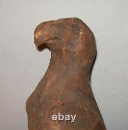 Antique Vtg Late 19th C 1800s Folk Art Carved Wooden Eagle Original Paint Nice