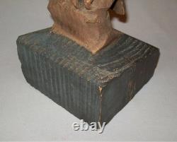 Antique Vtg Late 19th C 1800s Folk Art Carved Wooden Eagle Original Paint Nice
