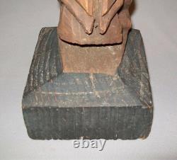Antique Vtg Late 19th C 1800s Folk Art Carved Wooden Eagle Original Paint Nice