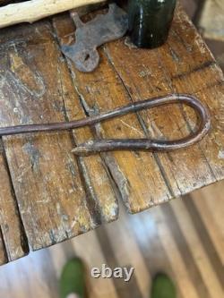 Antique Walking Stick Cane. Folk Art. Hand Carved Wood American vintage