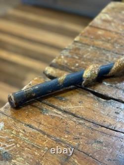 Antique Walking Stick Cane. Folk Art. Hand Carved Wood American vintage