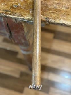 Antique Walking Stick Cane. Folk Art. Hand Carved Wood American vintage