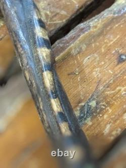 Antique Walking Stick Cane. Snake. Folk Art. One Of A Kind. Hand Carved