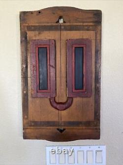 Antique Wall Hanging Carved wooden plaque Folk Art Tool Mold Face