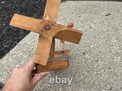 Antique Whirligig Carved Wood Man Figure 1920s-40s Folk Art