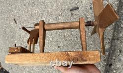 Antique Whirligig Carved Wood Man Figure 1920s-40s Folk Art