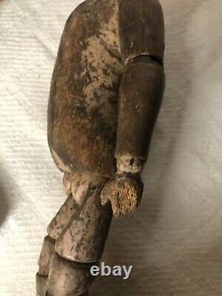 Antique Wood Carved Articulated Jointed Folk Art Doll Mannequin BODY ONLY As Is