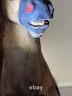 Antique Wood Carved Horse Tricycle Folk Art Exc Cond. Approx 10X 10X 9