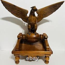 Antique Wooden Hand Carved Phoenix Bird Folk Art Figure Large 19 X 9 X 19