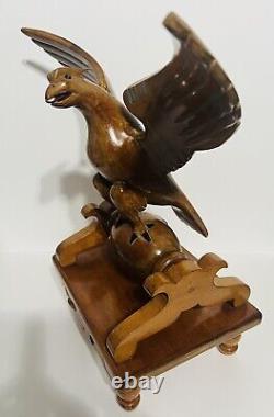 Antique Wooden Hand Carved Phoenix Bird Folk Art Figure Large 19 X 9 X 19