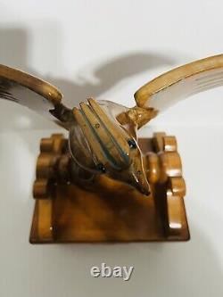 Antique Wooden Hand Carved Phoenix Bird Folk Art Figure Large 19 X 9 X 19
