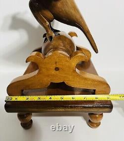 Antique Wooden Hand Carved Phoenix Bird Folk Art Figure Large 19 X 9 X 19