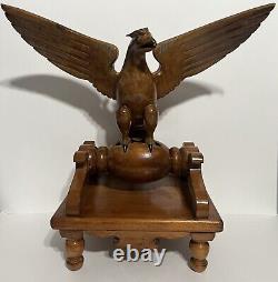 Antique Wooden Hand Carved Phoenix Bird Folk Art Figure Large 19 X 9 X 19