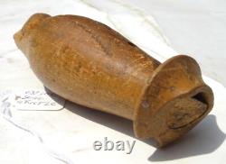 Antique early HAND CARVED FOLK ART WOOD ESKIMO SEAL WHISTLE music TREEN FIGURAL