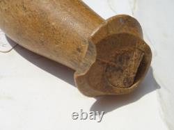 Antique early HAND CARVED FOLK ART WOOD ESKIMO SEAL WHISTLE music TREEN FIGURAL