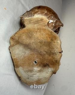 Antique hand carved 19th century Victorian old man Folk Art wall bust sculpture