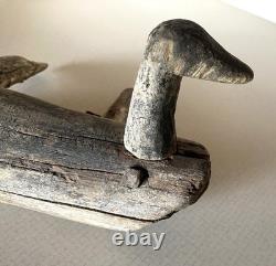Antique hand carved wooden duck decoy, folk art, Americana, primitive, duck hunt