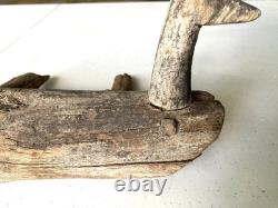 Antique hand carved wooden duck decoy, folk art, Americana, primitive, duck hunt