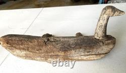 Antique hand carved wooden duck decoy, folk art, Americana, primitive, duck hunt
