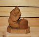 Antique Hand Carving Wood Bear Figurine