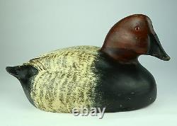 Antique or Vintage Solid Wood Decoy Duck Canvasback Hunting Carving Folk Art Old