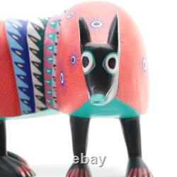Armadillo Oaxacan Alebrige Wood Carving Handcarved Signed Mexican Folk Art