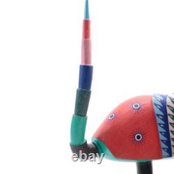 Armadillo Oaxacan Alebrige Wood Carving Handcarved Signed Mexican Folk Art