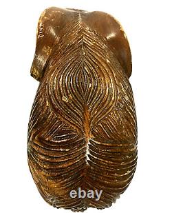 Arthur Court Folk Art Hand Carved Wooden Bunny Rabbit 4.5H x 10L Antique 1918