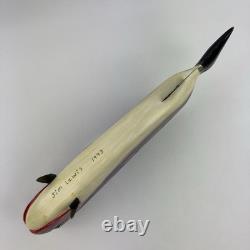 Artist Jim Lewis Hand-Carved Folk Art Painted Wooden Fish Decoy 1993 18