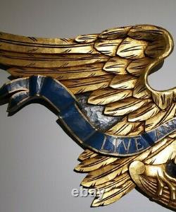 Artistic Carving Company Of Boston Gilt And Polychrome Carved Eagle