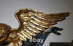Artistic Carving Company Of Boston Gilt And Polychrome Carved Eagle