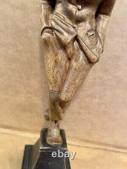 Ashcan School Folk Art Carved Wood Tramp, Gov. Big Jim Thompson Collection