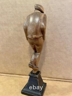 Ashcan School Folk Art Carved Wood Tramp, Gov. Big Jim Thompson Collection