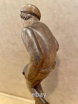 Ashcan School Folk Art Carved Wood Tramp, Gov. Big Jim Thompson Collection