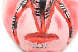 Atq Mexican Guerrero Folk Art Carved Wood Spider Face Vtg Man Dance Mask 10.5