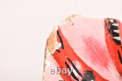 Atq Mexican Guerrero Folk Art Carved Wood Spider Face Vtg Man Dance Mask 10.5