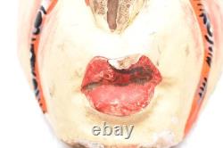 Atq Mexican Guerrero Folk Art Carved Wood Spider Face Vtg Woman Dance Mask 10.5 Atq Mexican Guerrero Folk Art Carved Wood Spider Face Vtg Woman Dance Mask 10.5