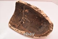 Atq Mexican Guerrero Folk Art Carved Wood Spider Face Vtg Woman Dance Mask 10.5