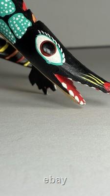 Authentic Manuel Jimenez Oaxacan Wood Carving Mythical Dragon Early 1980's