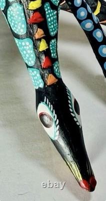 Authentic Manuel Jimenez Oaxacan Wood Carving Mythical Dragon Early 1980's