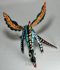 Authentic Manuel Jimenez Oaxacan Wood Carving Mythical Dragon Early 1980's