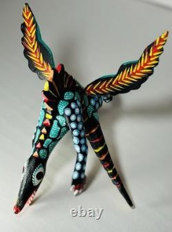 Authentic Manuel Jimenez Oaxacan Wood Carving Mythical Dragon Early 1980's